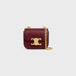 MINI CHAIN CLAUDE in Shiny calfskin