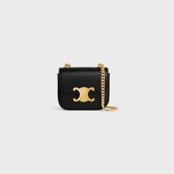 MINI CHAIN CLAUDE in Shiny calfskin