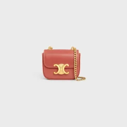 MINI CHAIN CLAUDE in Shiny calfskin
