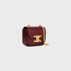 MINI CHAIN CLAUDE in Shiny calfskin