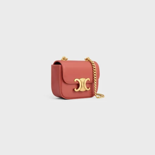 MINI CHAIN CLAUDE in Shiny calfskin