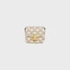 MINI CLAUDE in TEXTILE WITH TRIOMPHE PRINT AND CALFSKIN