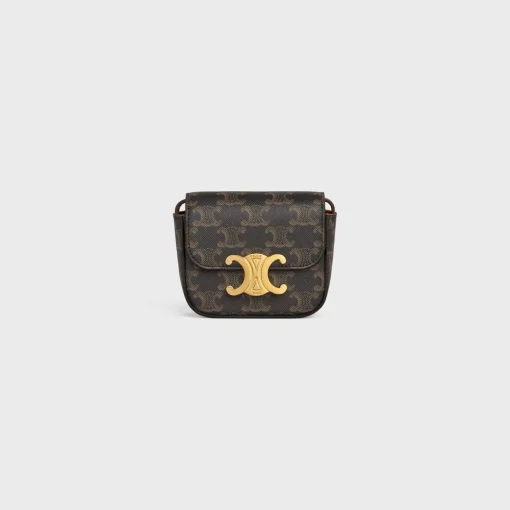 MINI CLAUDE in TRIOMPHE CANVAS and calfskin