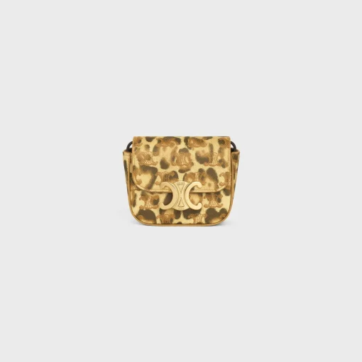 MINI CLAUDE in Triomphe Canvas with leopard print
