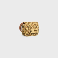 MINI CLAUDE in Triomphe Canvas with leopard print