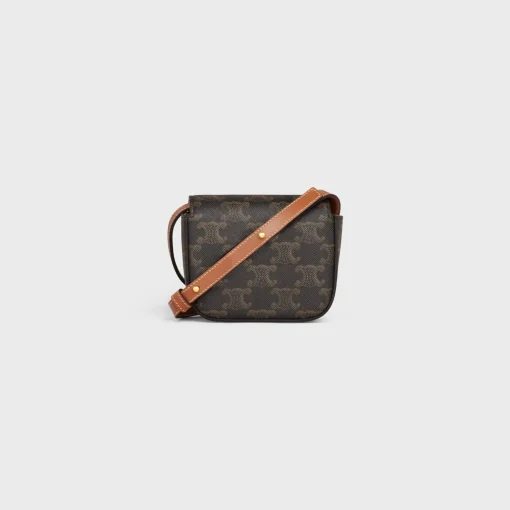 MINI CLAUDE in TRIOMPHE CANVAS and calfskin