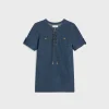 mini dress in dark ocean wash denim