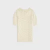mini dress in pointelle cotton