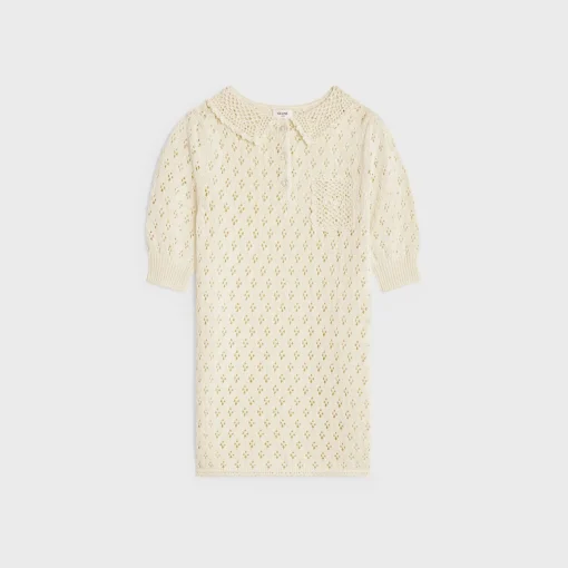 mini dress in pointelle cotton
