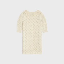 mini dress in pointelle cotton