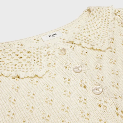 mini dress in pointelle cotton