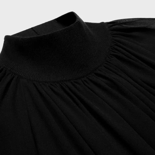 mini dress in silk georgette