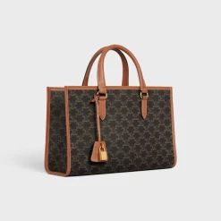 mini horizontal cabas in Triomphe Canvas and calfskin