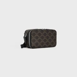 MINI MESSENGER BOX in TRIOMPHE CANVAS AND CALFSKIN