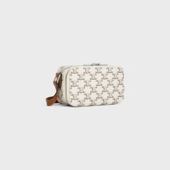 MINI MESSENGER BOX in Triomphe Canvas and Calfskin