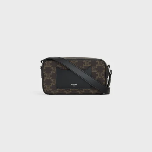 MINI MESSENGER BOX in TRIOMPHE CANVAS AND CALFSKIN