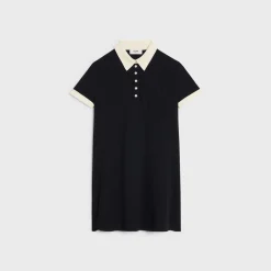 mini polo dress in viscose sablé