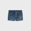 mini shorts in dark union wash denim
