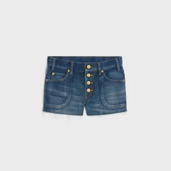 mini shorts in dark union wash denim