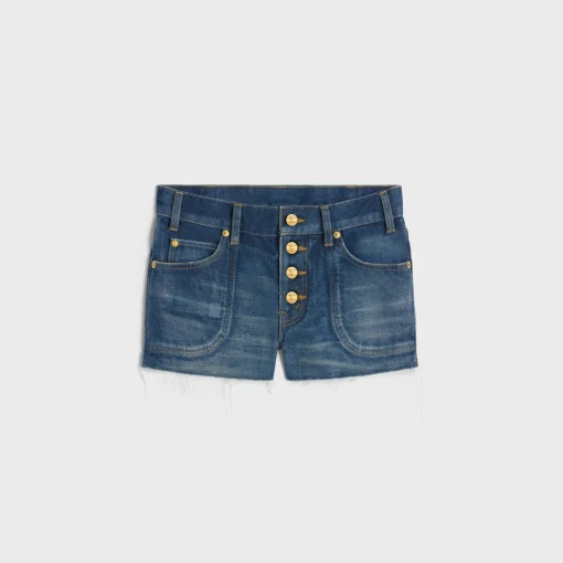 mini shorts in dark union wash denim