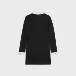 mini trapeze dress in wool jersey