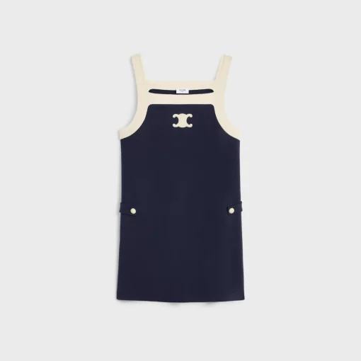 mini Triomphe dress in wool jersey