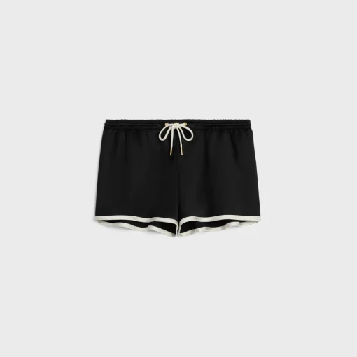 mini Triomphe shorts in satin
