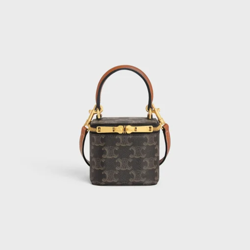 MINI VANITY CASE in Triomphe Canvas and Calfskin