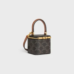 MINI VANITY CASE in Triomphe Canvas and Calfskin