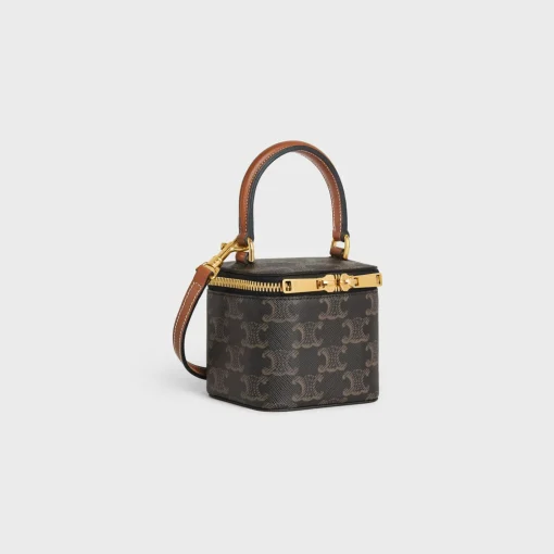 MINI VANITY CASE in Triomphe Canvas and Calfskin