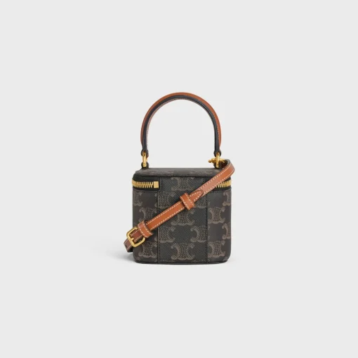 MINI VANITY CASE in Triomphe Canvas and Calfskin