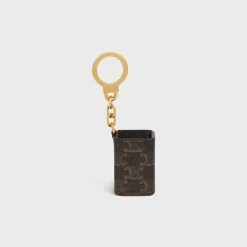 Miniature Perfume Holder Charm in Triomphe Canvas and calfskin