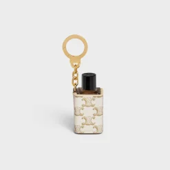 Miniature Perfume Holder Charm in Triomphe Canvas and calfskin
