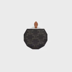 MIRROR WITH POUCH IN TRIOMPHE CANVAS AND CALFSKIN