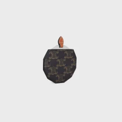 MIRROR WITH POUCH IN TRIOMPHE CANVAS AND CALFSKIN