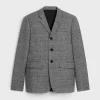 mods jacket in prince of wales wool