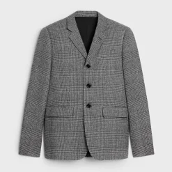mods jacket in prince of wales wool