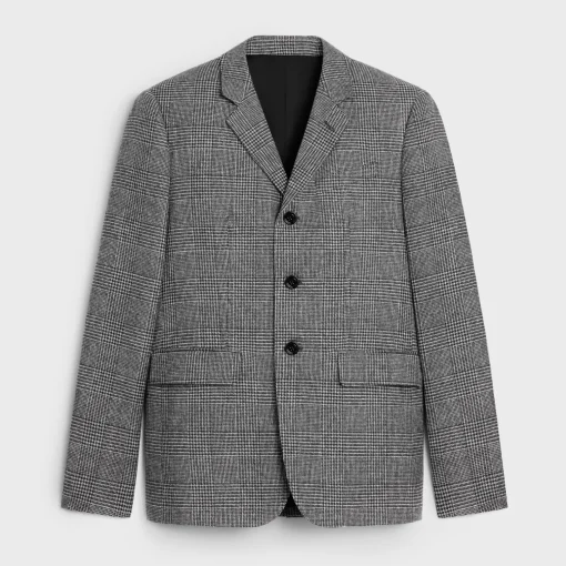 mods jacket in prince of wales wool