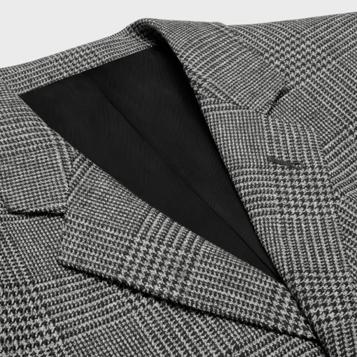 mods jacket in prince of wales wool