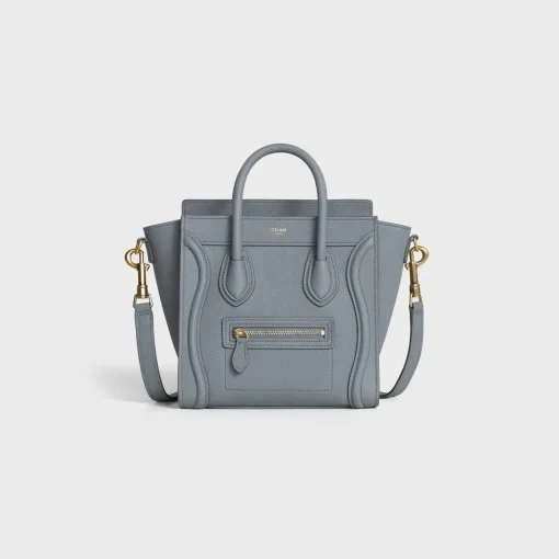 Nano Luggage bag in baby drummed calfskin