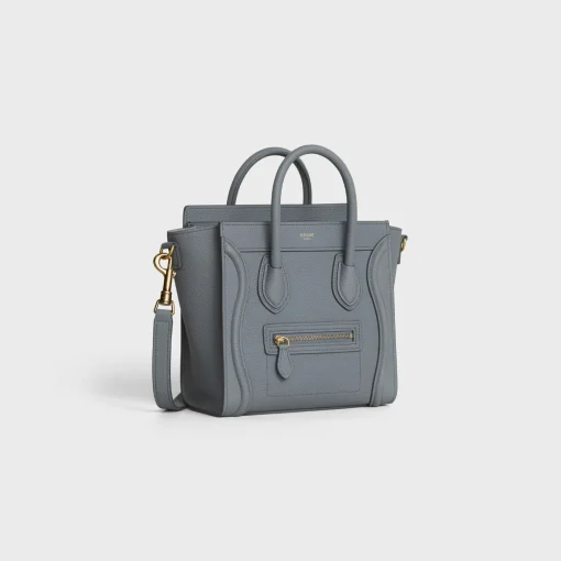 Nano Luggage bag in baby drummed calfskin