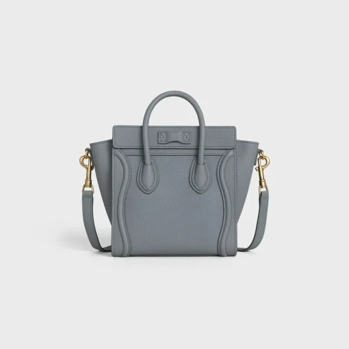 Nano Luggage bag in baby drummed calfskin