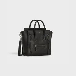 Nano Luggage bag in drummed calfskin
