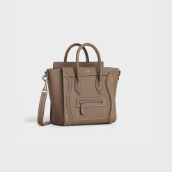 Nano Luggage bag in drummed calfskin