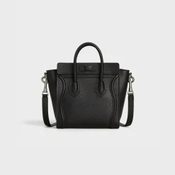 Nano Luggage bag in drummed calfskin