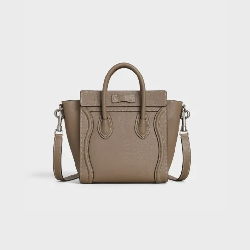 Nano Luggage bag in drummed calfskin
