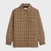 overshirt in checked wool