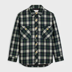overshirt in tartan cashmere