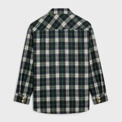 overshirt in tartan cashmere