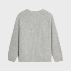 oversized celine sweater in ribbed wool